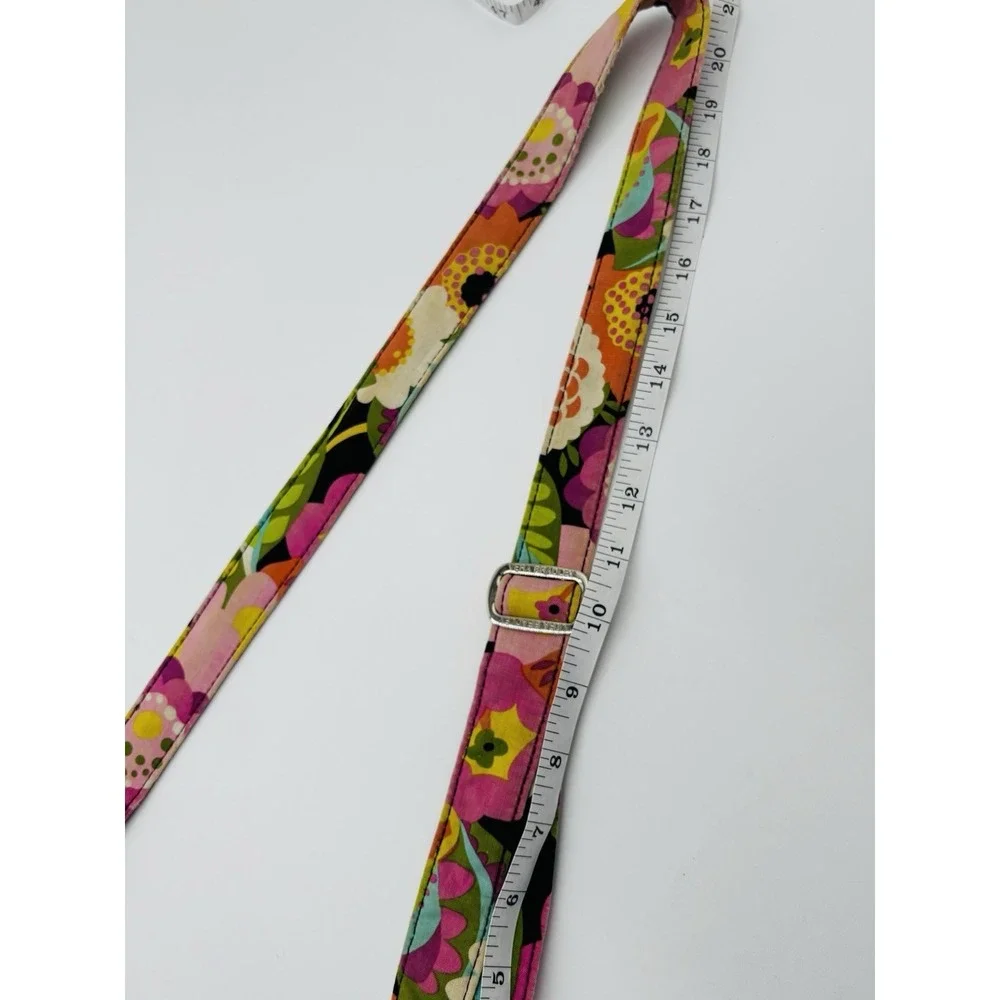 Vera Bradley Floral Quilted Crossbody Messenger‎ Bag Pink Black Boho